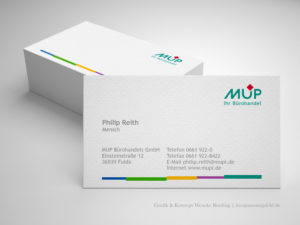 Corporate Design - Visitenkarten für MUP - Wenckesweg